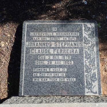 FERREIRA Johannes Stephanus Claude 1879-1960