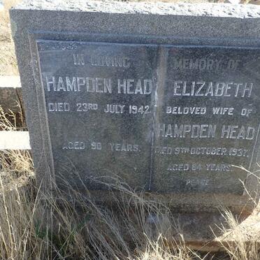 HEAD Hampden -1942 &amp; Elizabeth -1937
