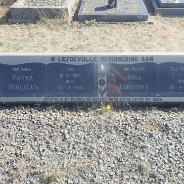 LOMBARD Pieter Hercules 1885-1941 &amp; Anna Christina VOSLOO 1899-1970