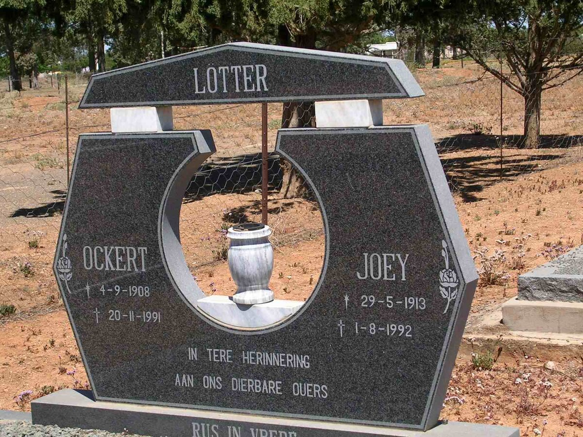 LÖTTER Ockert 1908-1991 &amp; Joey 1913-1992