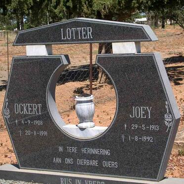 LÖTTER Ockert 1908-1991 &amp; Joey 1913-1992