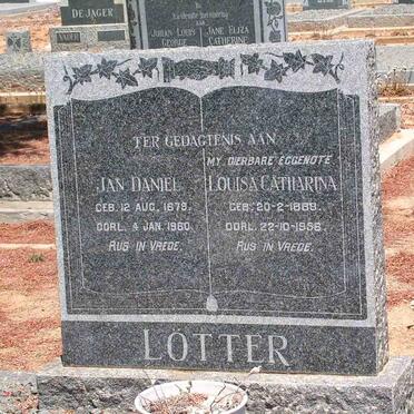 LÖTTER Jan Daniel 1879-1960 &amp; Louisa Catharina 1889-1956