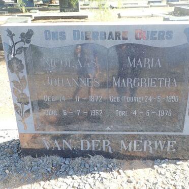 MERWE Nicolaas Johannes, van der 1872-1952 &amp; Maria Margrietha 1890-1970