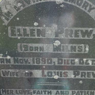 PREW Ellen nee MILNS 1890-1951