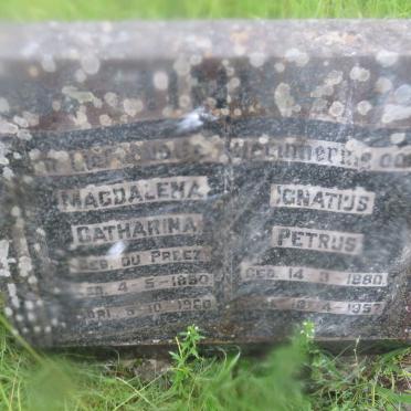 MINNE Ignatius Petrus 1880-1957 &amp; Magdalena Catharina DU PREEZ 1880-1960