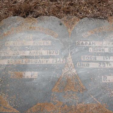NORTH William 1870-1947 &amp; Sarah Johanna DU PREEZ 1874-1921