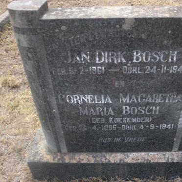 BOSCH Jan Dirk 1861-1947 &amp; Cornelia Magaretha Maria KOEKEMOER 1865-1941