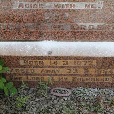 CROSSMAN William Henry 1876-1931 &amp; Fenella Jane 1872-1954