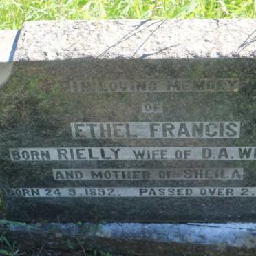 WILD Ethel Francis nee RIELLY 1892-1953