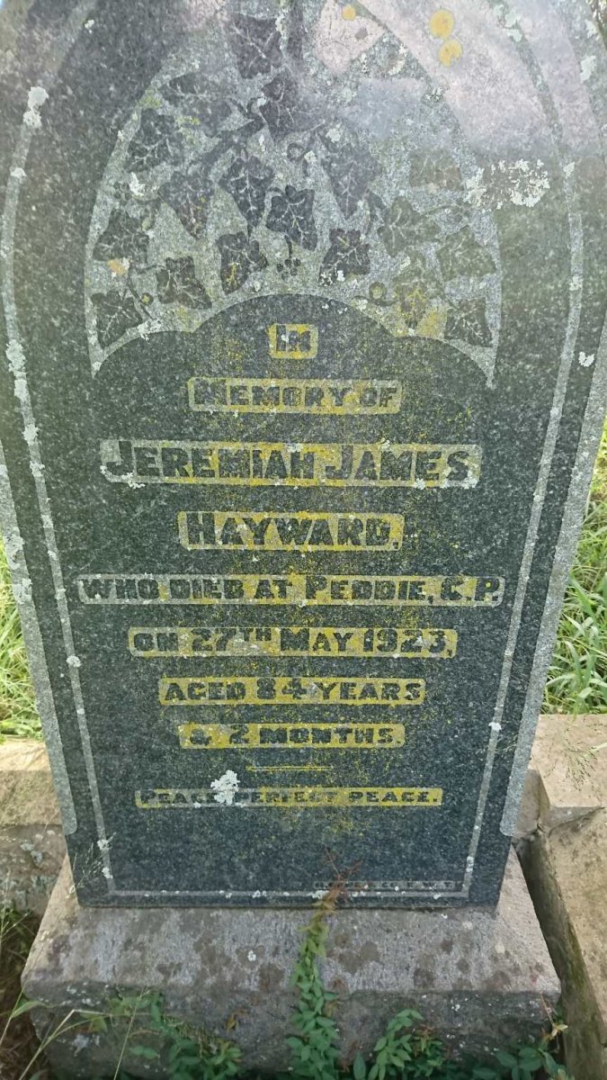 HAYWARD Jeremiah James -1923