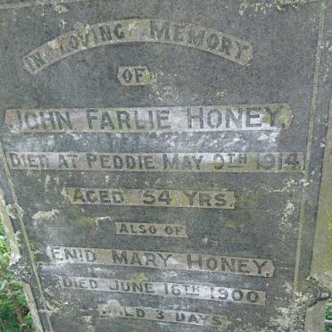 HONEY John Farlie -1914 :: HONEY Enid Mary -1900