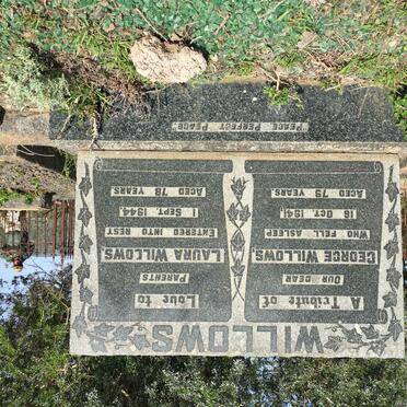 WILLOWS George -1941 &amp; Laura -1944