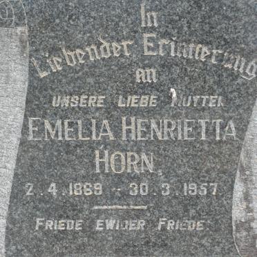 HORN Emelia Henrietta 1869-1957