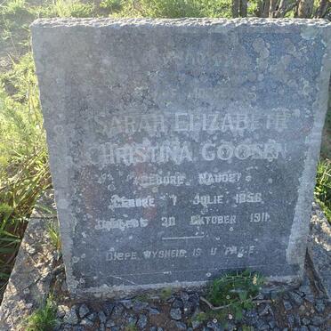 GOOSEN Sarah Elizabeth Christina nee NAUDE 1856-1911