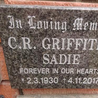 SADIE C.R. Griffiths 1930-2017