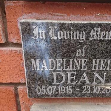 DEAN Madeline Helen 1915-2008