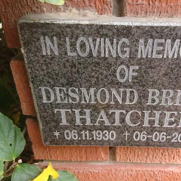 THATCHER Desmond Brian 1930-2013