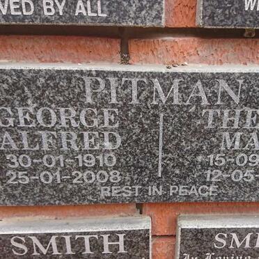 PITMAN George Alfred 1910-2008 &amp; Thelma Mary 1914-2001