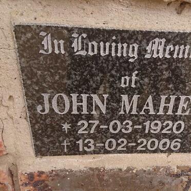 MAHER John 1920-2006