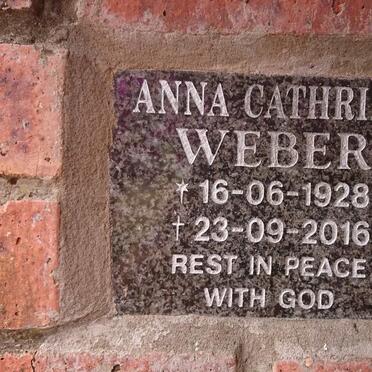 WEBER Anna Cathrina 1928-2016