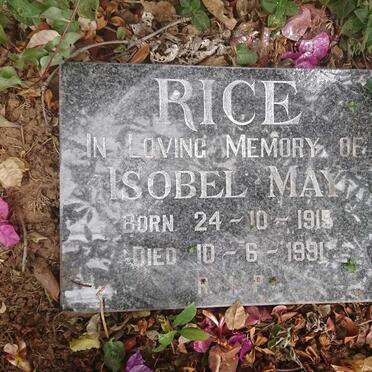 RICE Isobel May 1915-1991