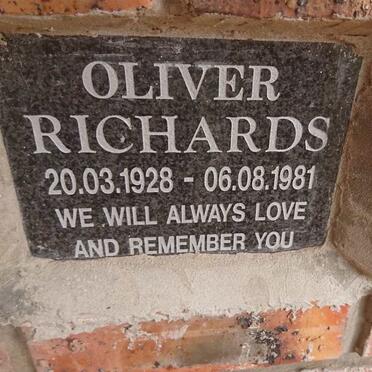 RICHARDS Oliver 1928-1981