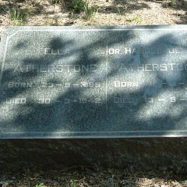 ATHERSTONE Harold Demant 1889-1954 &amp; Ella 1889-1942