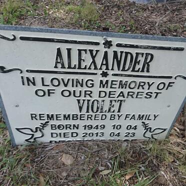 ALEXANDER Violet 1949-2013