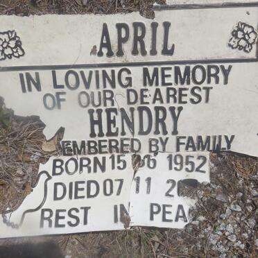 APRIL Hendry 1952-20??