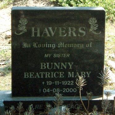 HAVERS Beatrice Mary 1922-2000