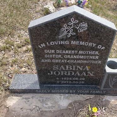 JORDAAN Sabina 1924-2012