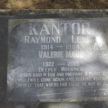 KANTOR Raymond Lewis 1914-1984 &amp; Valerie Maud 1922-2005