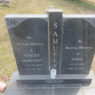 SAMUELS John 1929-2017 &amp; Violet Dorothy 1939-2013