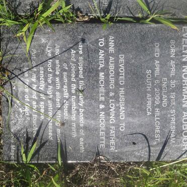 AUBORG Evelyn Norman 1918-2009 &amp; Anne FINCHAM formerly BOOYSEN 1926-2005