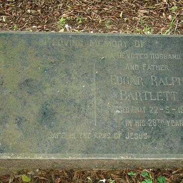 BARTLETT Edgar Ralph -1963