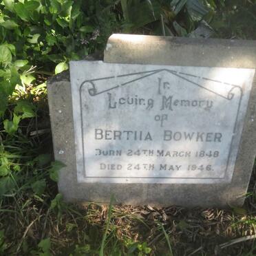 BOWKER Bertha 1848-1946