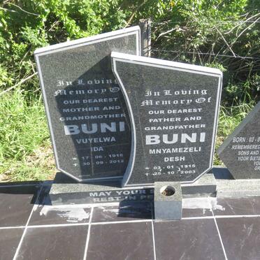BUNI Mnyamezeli Desh 1915-2003 &amp; Vuyelwa Ida 1918-2012