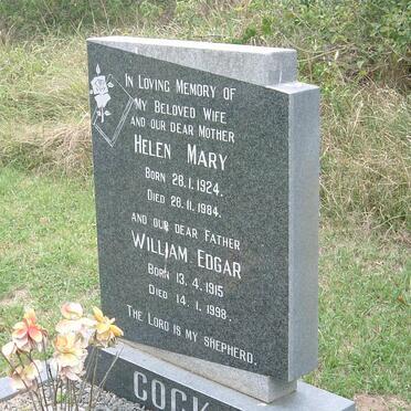 COCK William Edgar 1915-1998 &amp; Helen Mary 1924-1984 