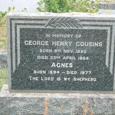 COUSINS George Henry 1880-1954 &amp; Agnes 1894-1977