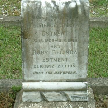ESTMENT Florence Evelyn 1905-1948 :: ESTMENT Ruby Belinda 1892-1951