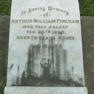 FINCHAM Arthur William -1938