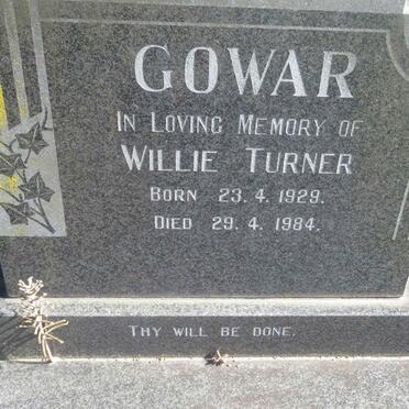 GOWAR Willie Turner 1929-1984