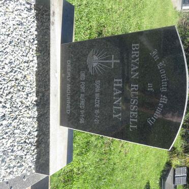 HANLY Bryan Russell 1921-1998 &amp; Nancy Irene 1924-2016