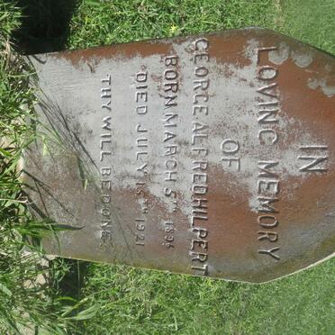 HILPERT George Alfred 1896-1921