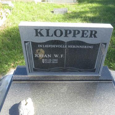 KLOPPER Johan W.F. 1942-2016