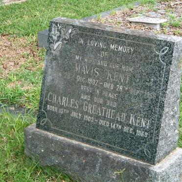 KENT Charles Greathead 1903-1969 &amp; Mavis 1902-1955 