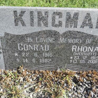 KINGMAN Conrad 1916-1982 &amp; Rhona WESTCOTT 1919-2008