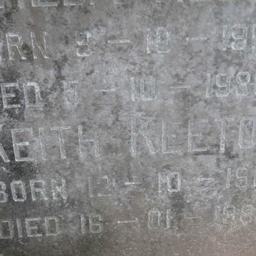 KEETON Keith 1910-1988 &amp; Queenie Alice Matilda 1912-1986