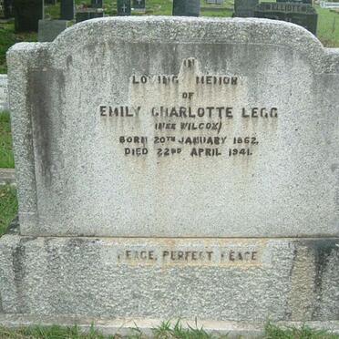 LEGG Emily Charlotte nee WILCOX 1862-1941