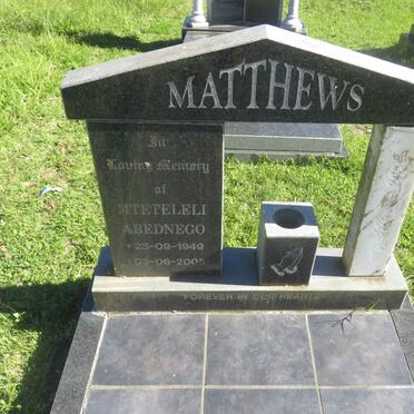 MATTHEWS Mteteleli Abednego 1949-2005